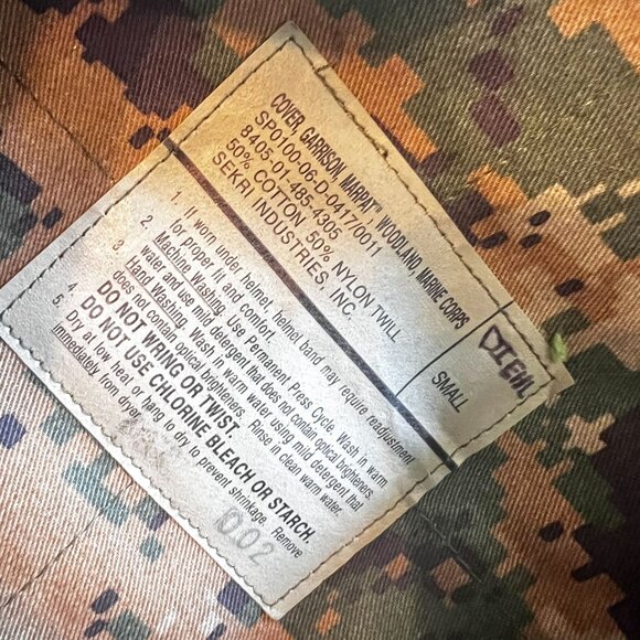 USMC marine Woodland marpat Camouflage Cover Cap Small Military SEKRI - Picture 4 of 4